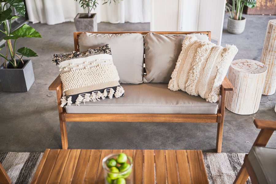 ガーデンソファ＆テーブルセット ホワイト