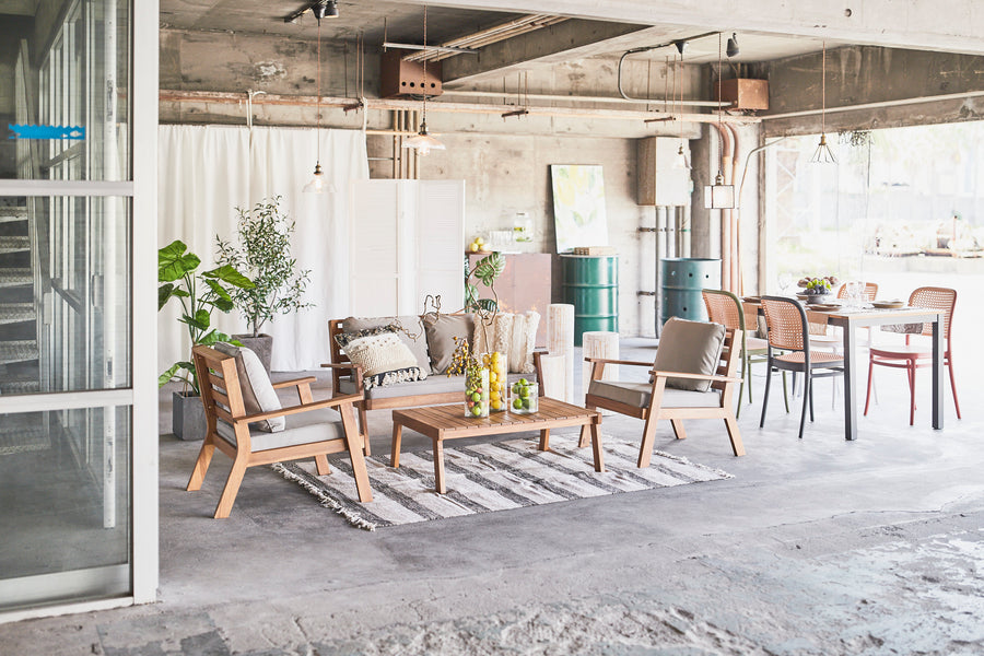 ソファテーブルセット ブラウン