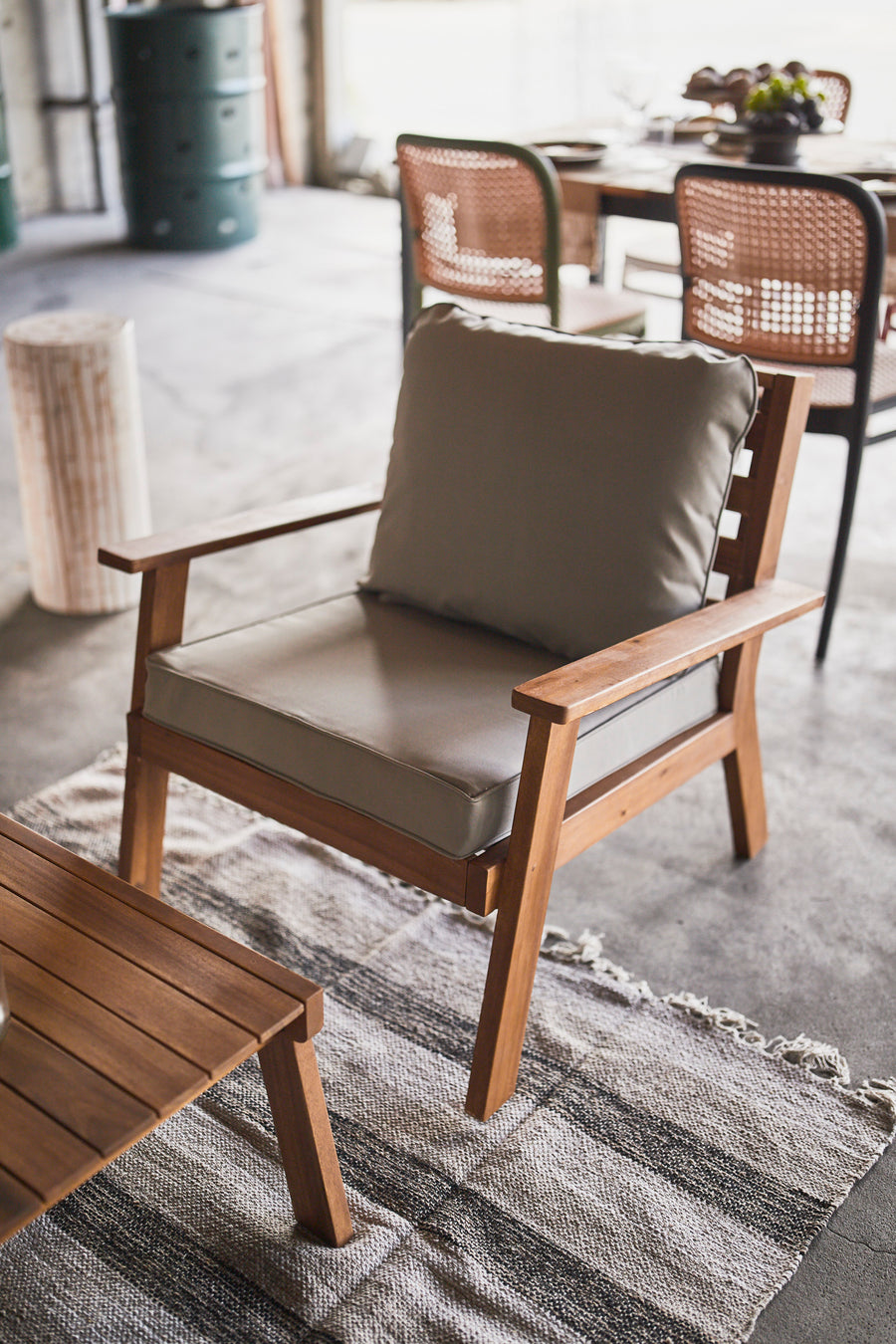 ソファテーブルセット ブラウン