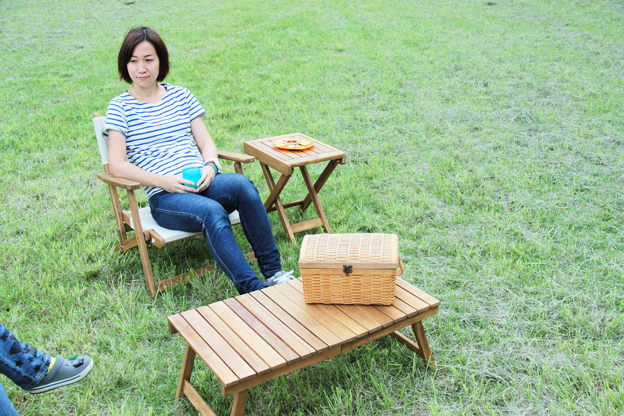 Folding Table, Light Brown