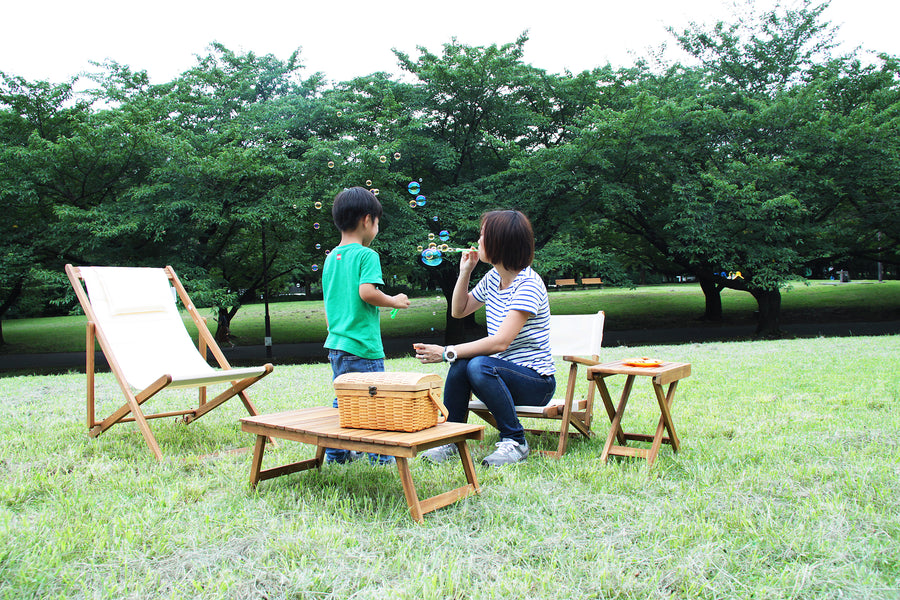 Folding Table, Light Brown