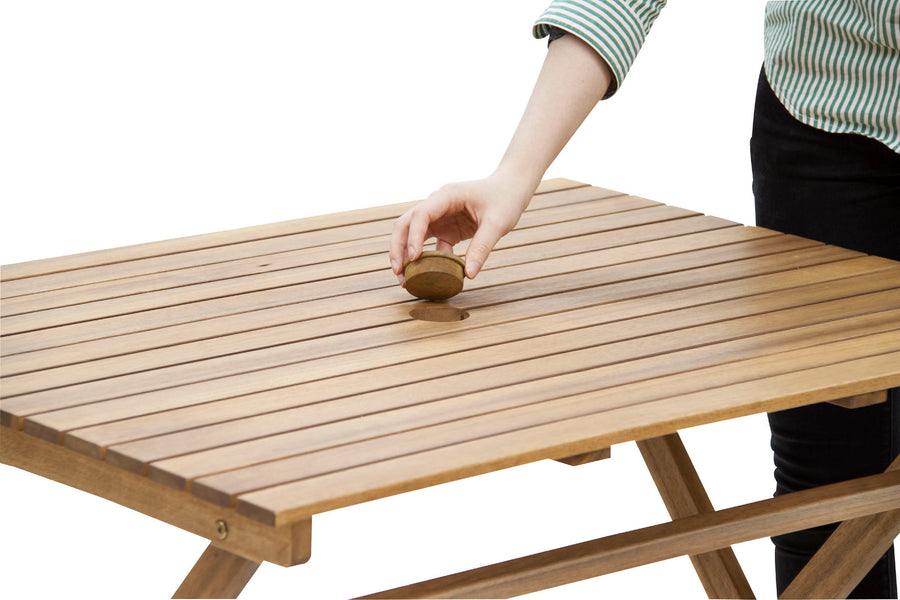 ニノ 折りたたみテーブル ライトブラウン