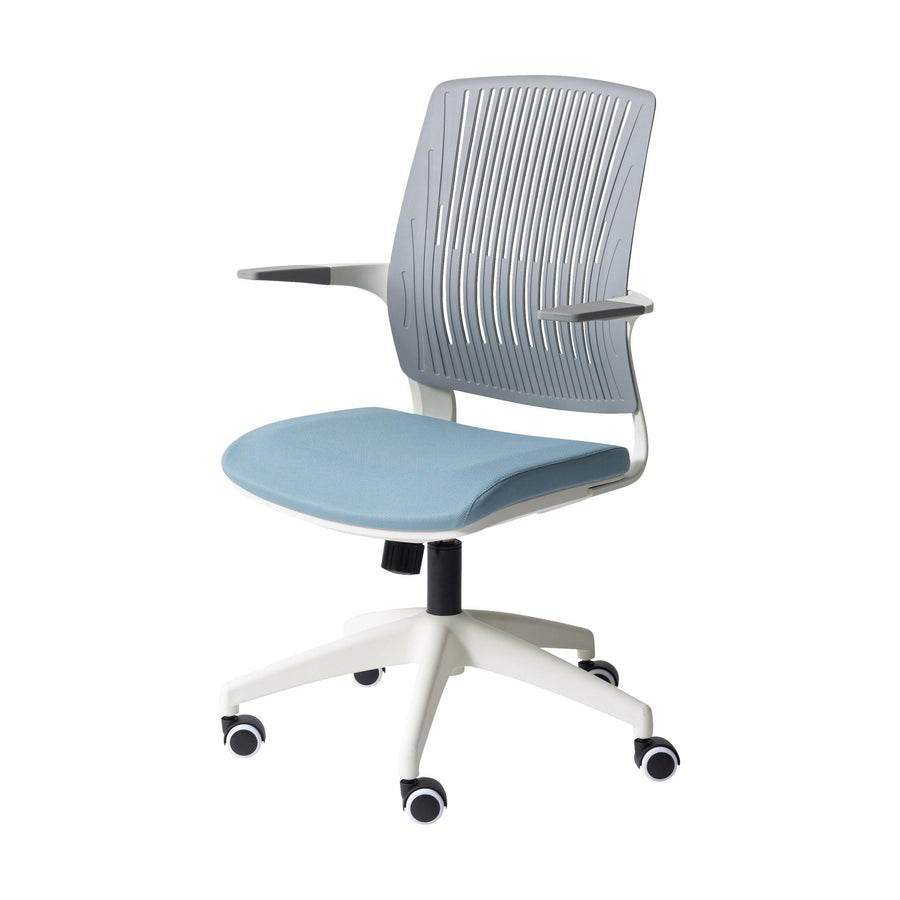 Cleco office chair, blue x white