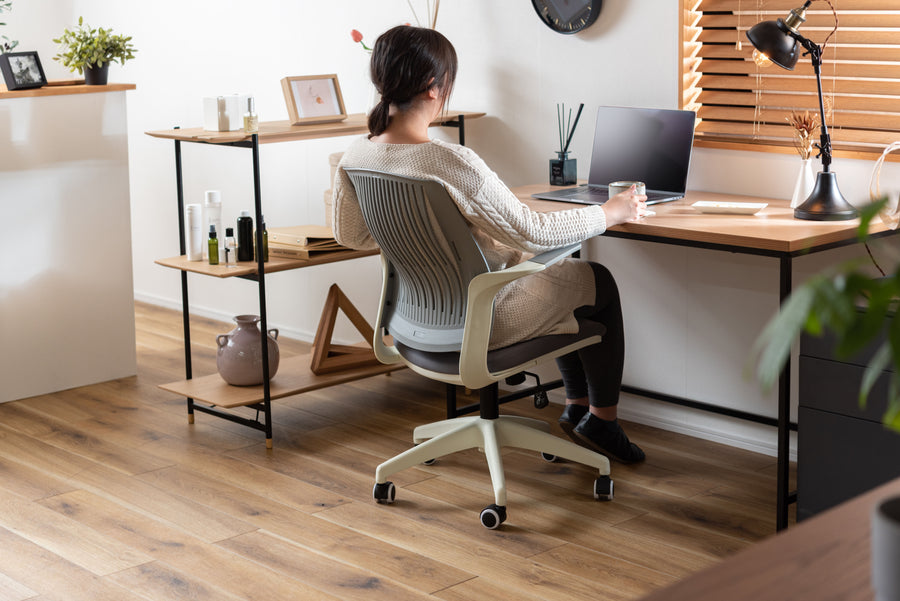 Cleco office chair, grey x white