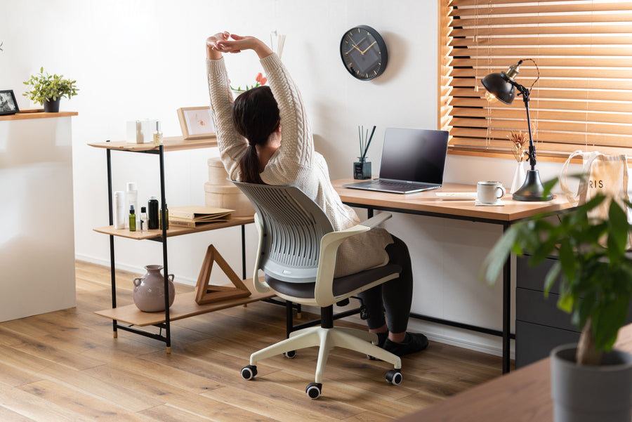 Cleco office chair, grey x white