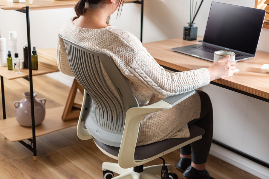 Cleco office chair, grey x white