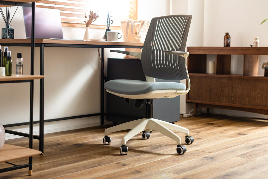 Cleco office chair, grey x white