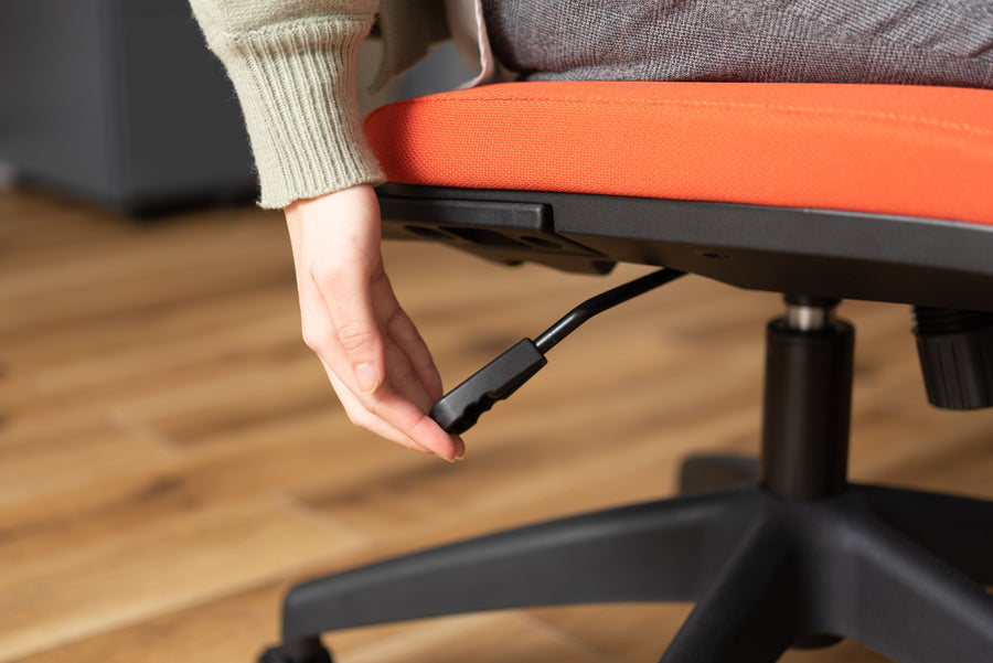 Cleco office chair orange x black