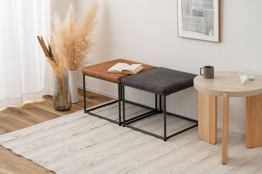 スツール キャメル