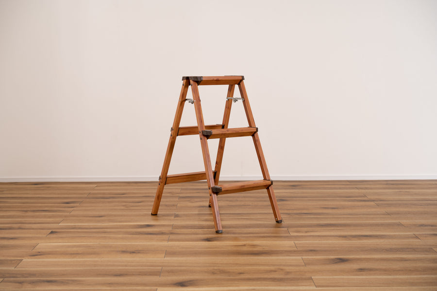 Step stool, 3 steps, brown