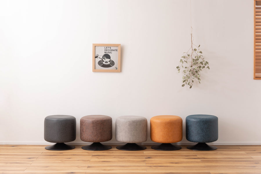 Rote Swivel Stool, Grey
