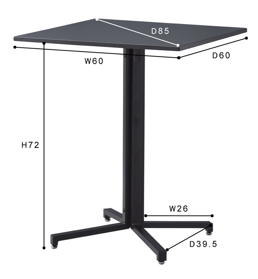 Table Square Black