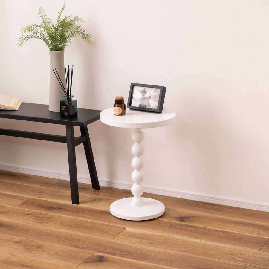 Sphere Side Table, White