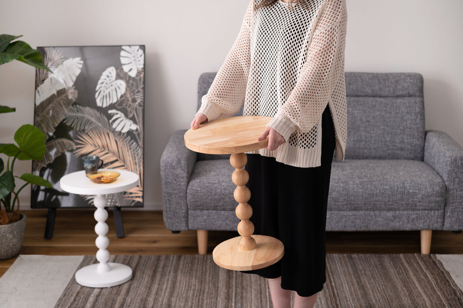 Sphere Side Table, White