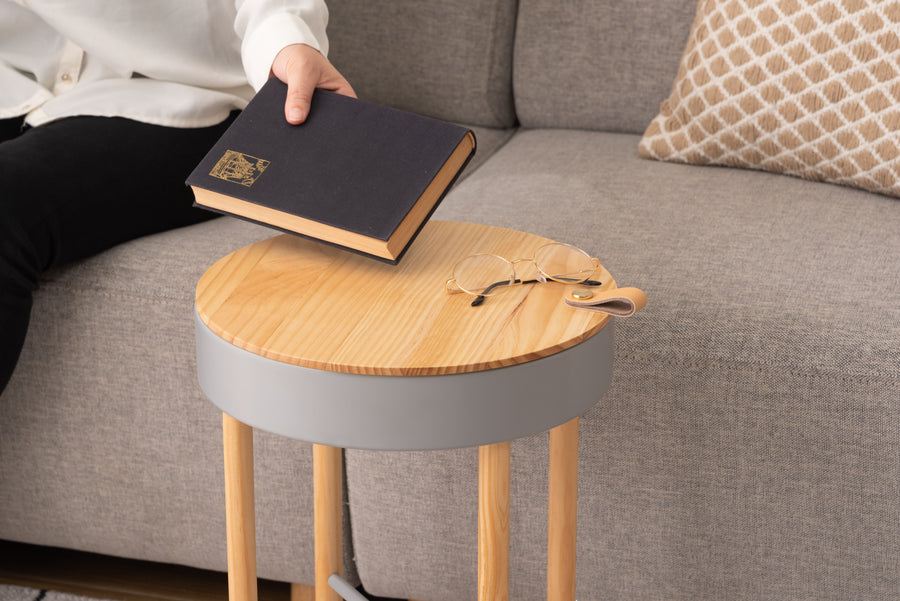 Gray side table