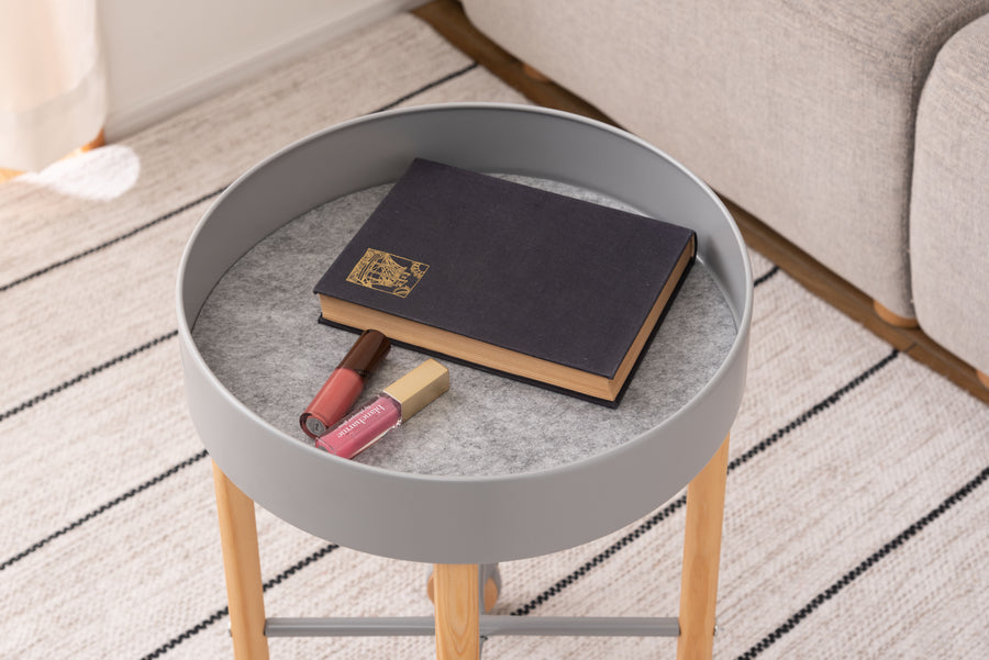 Gray side table