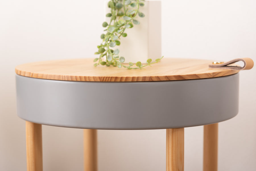 Gray side table