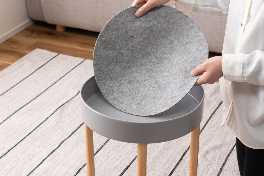 Gray side table