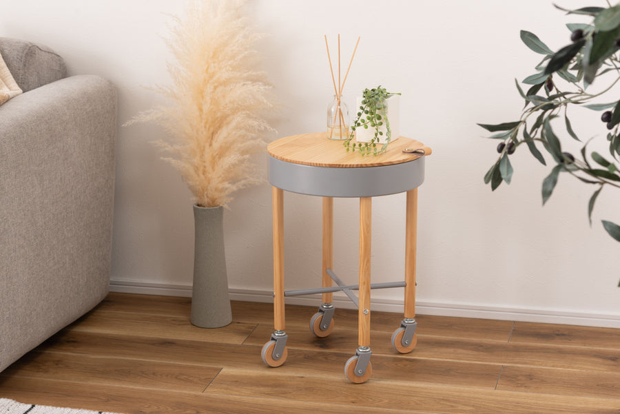 Gray side table