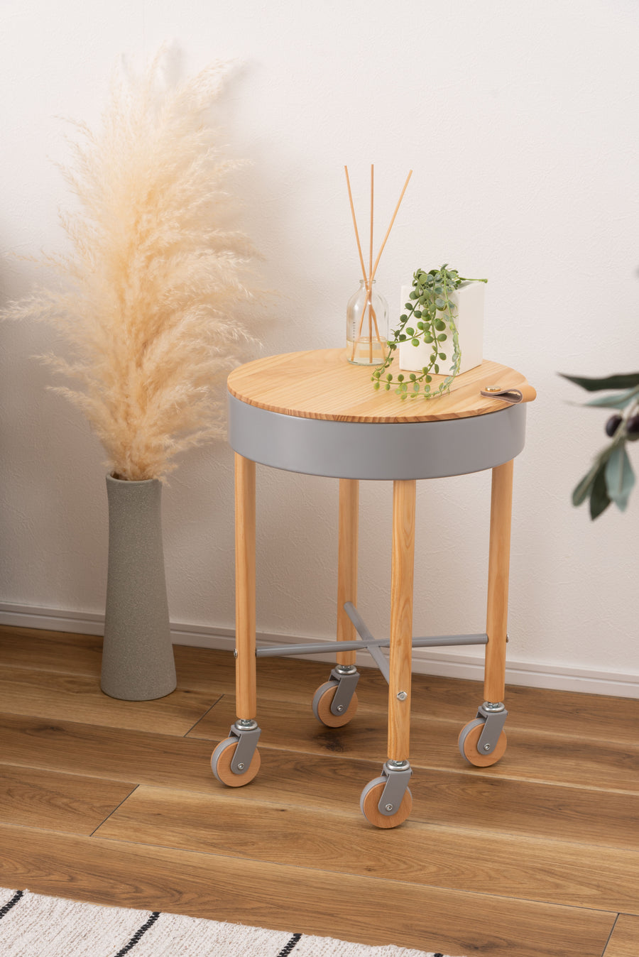 Gray side table