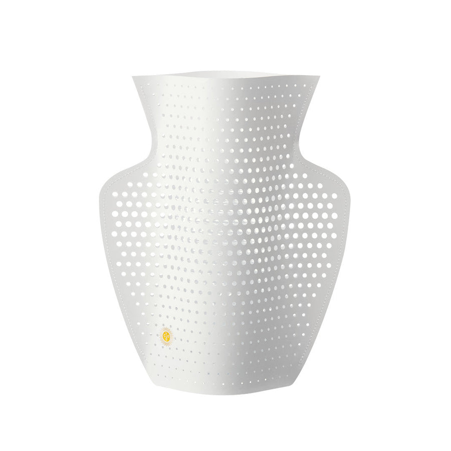 PAPER VASE CYANO (Perforated, White)