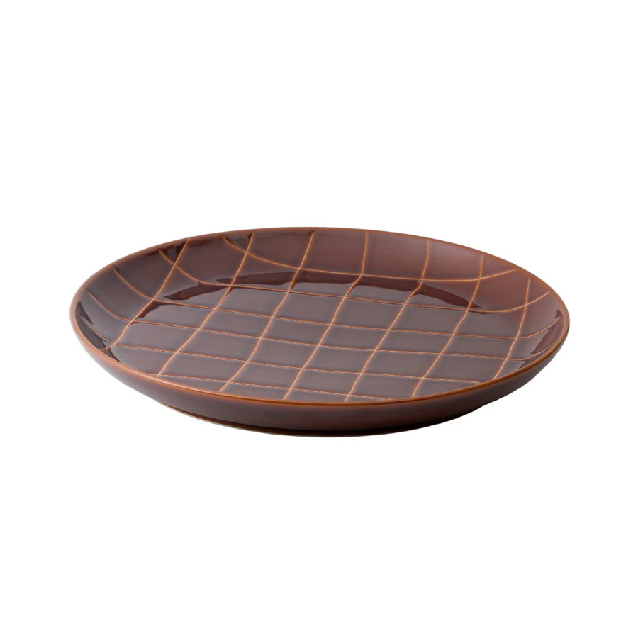 RAYURE Plate L 24cm (Brown)