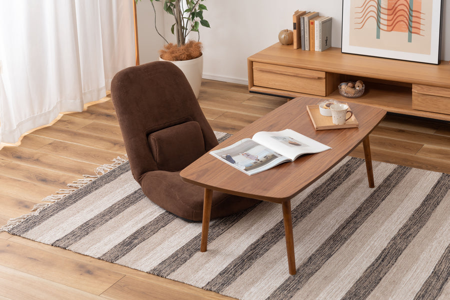 腰サポートリクライナー ブラウン