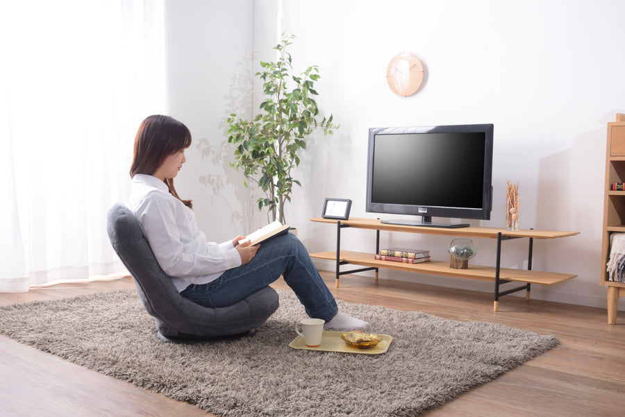 コンパクト回転チェア グレー