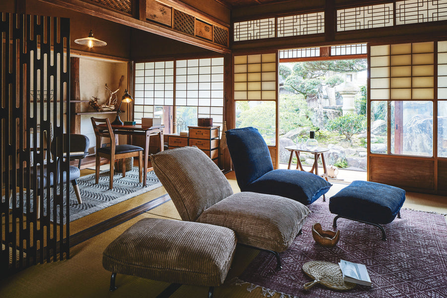 オットマン ネイビー