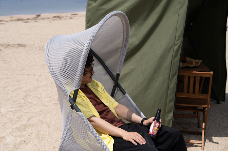 Roof folding chair, grey