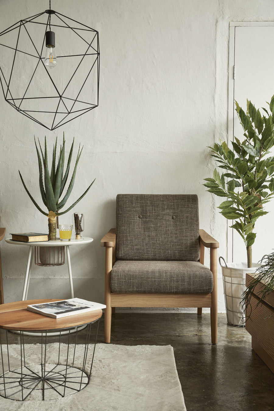 バッスム 1人掛 ブラウン