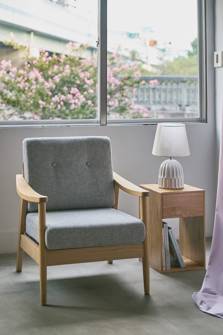 バッスム1人掛 グレー