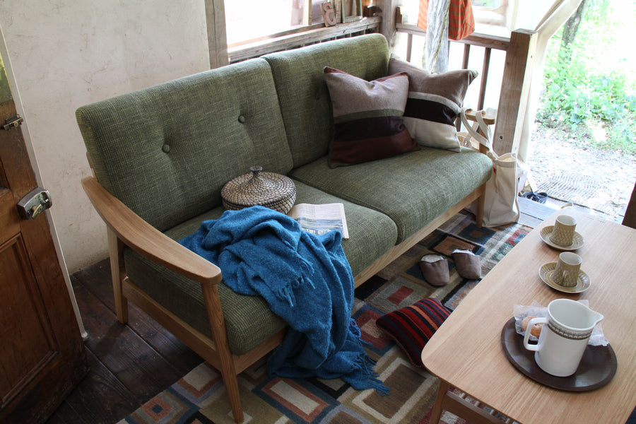 バッスム 2人掛 グリーン