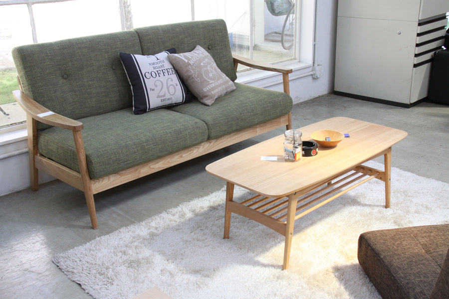 バッスム 3人掛 グリーン