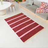 Upcycled Rug Large Burgundy