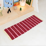 Upcycled Rug Runner Burgundy