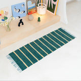 Upcycled Rug Runner Green