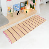 Upcycled Rug Long Runner Pastel Yellow