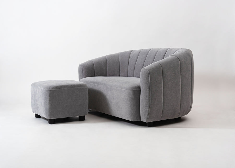 ソファ＆オットマン グレー
