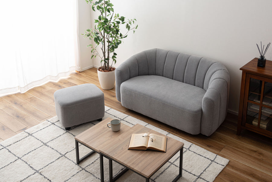 ソファ＆オットマン グレー