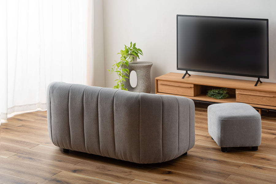 ソファ＆オットマン グレー