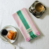 Striped Napkins 2pcs Green / Pink