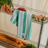 Striped Tea Towel Green / Blue