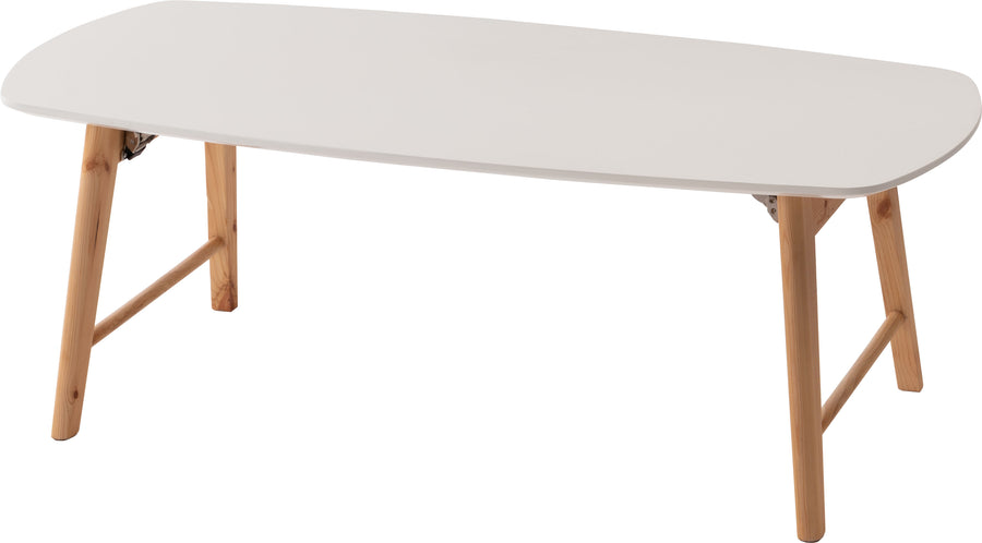 White folding table with shelf