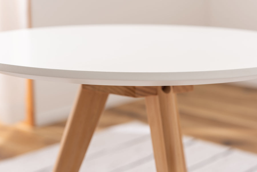 Round side table, white