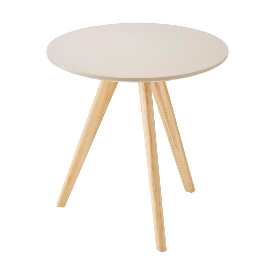 Round side table, beige