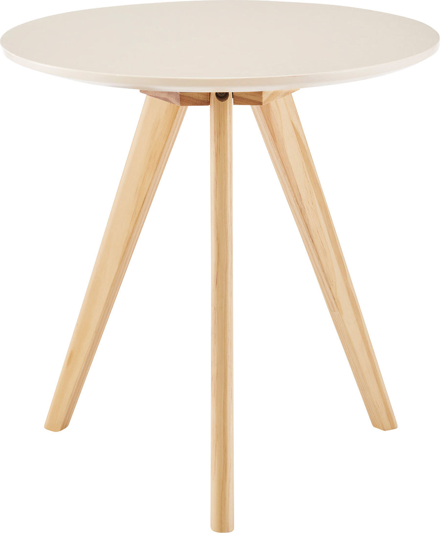 Round side table, beige