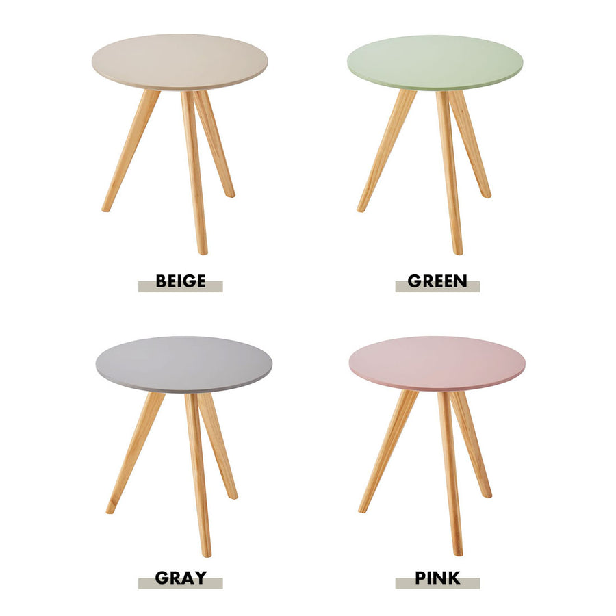 Round side table, beige