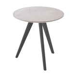ラウンドサイドテーブル グレー