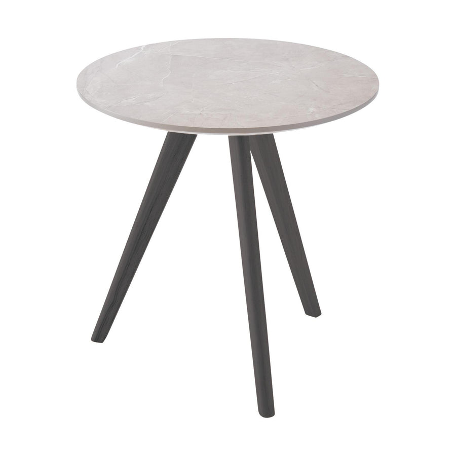 Round side table, grey